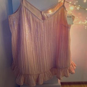 Flapper style blush rose sequined tank
